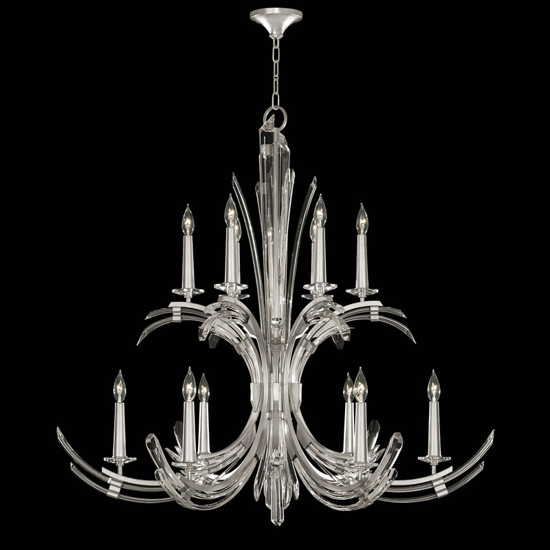 Fine Art Handcrafted Lighting - 781640-1ST - 12 Light Chandelier - Trevi - Silver