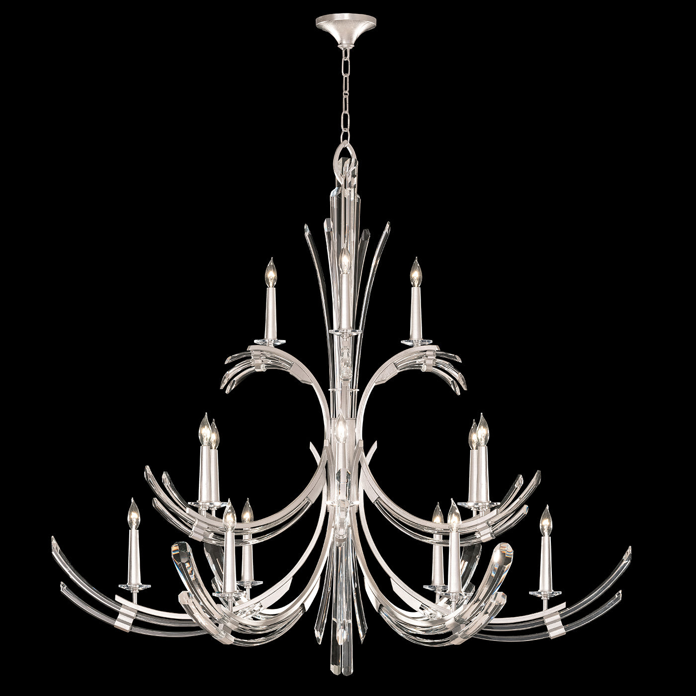 Fine Art Handcrafted Lighting - 781740-1ST - 15 Light Chandelier - Trevi - Silver