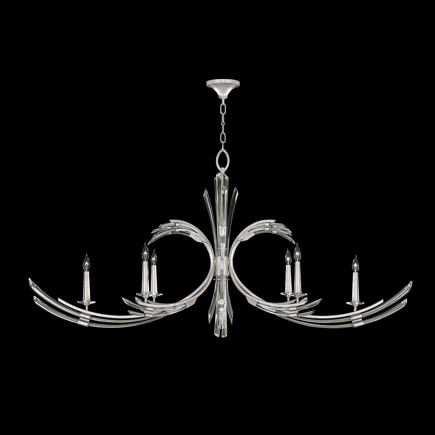 Fine Art Handcrafted Lighting - 781940-1ST - Six Light Chandelier - Trevi - Silver