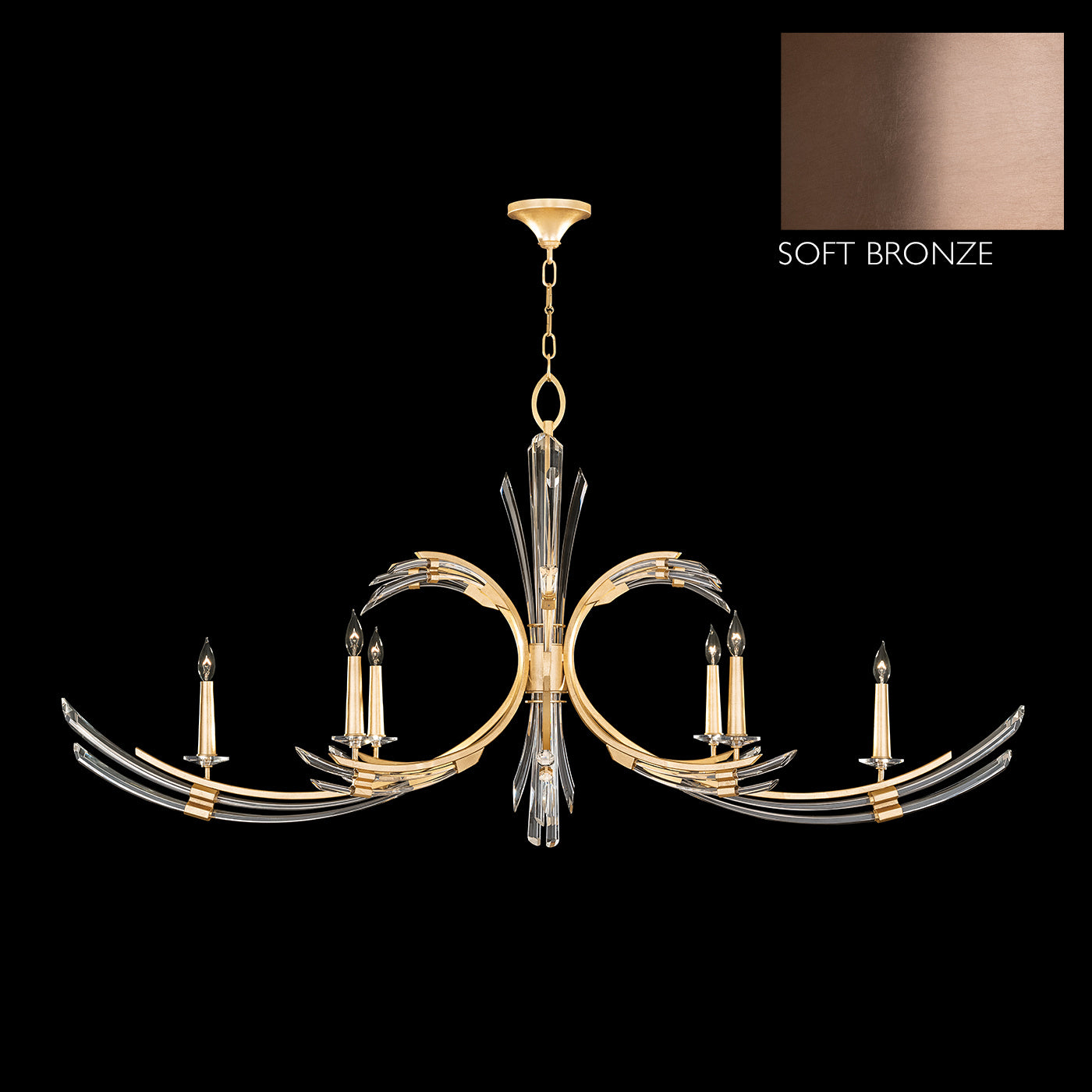Fine Art Handcrafted Lighting - 781940-3ST - Six Light Chandelier - Trevi - Bronze
