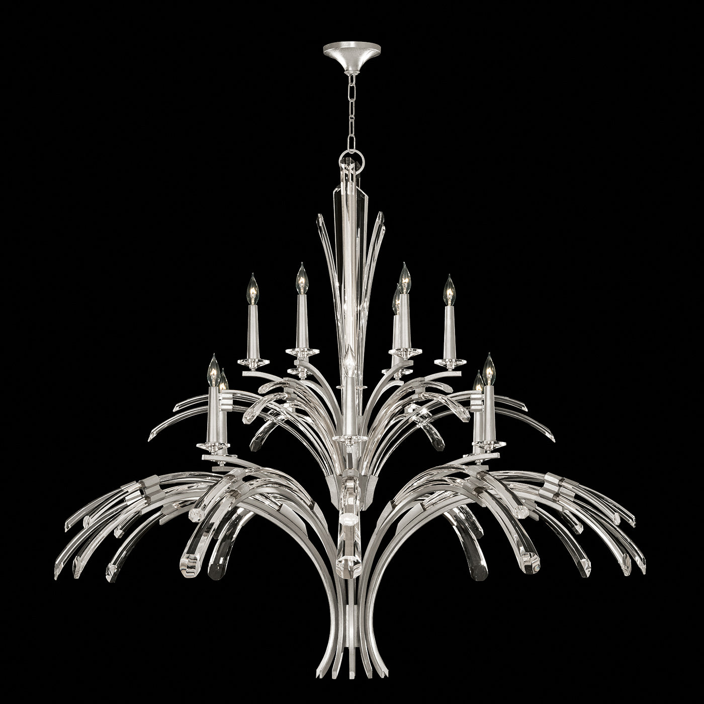 Fine Art Handcrafted Lighting - 782040-1ST - 12 Light Chandelier - Trevi - Silver