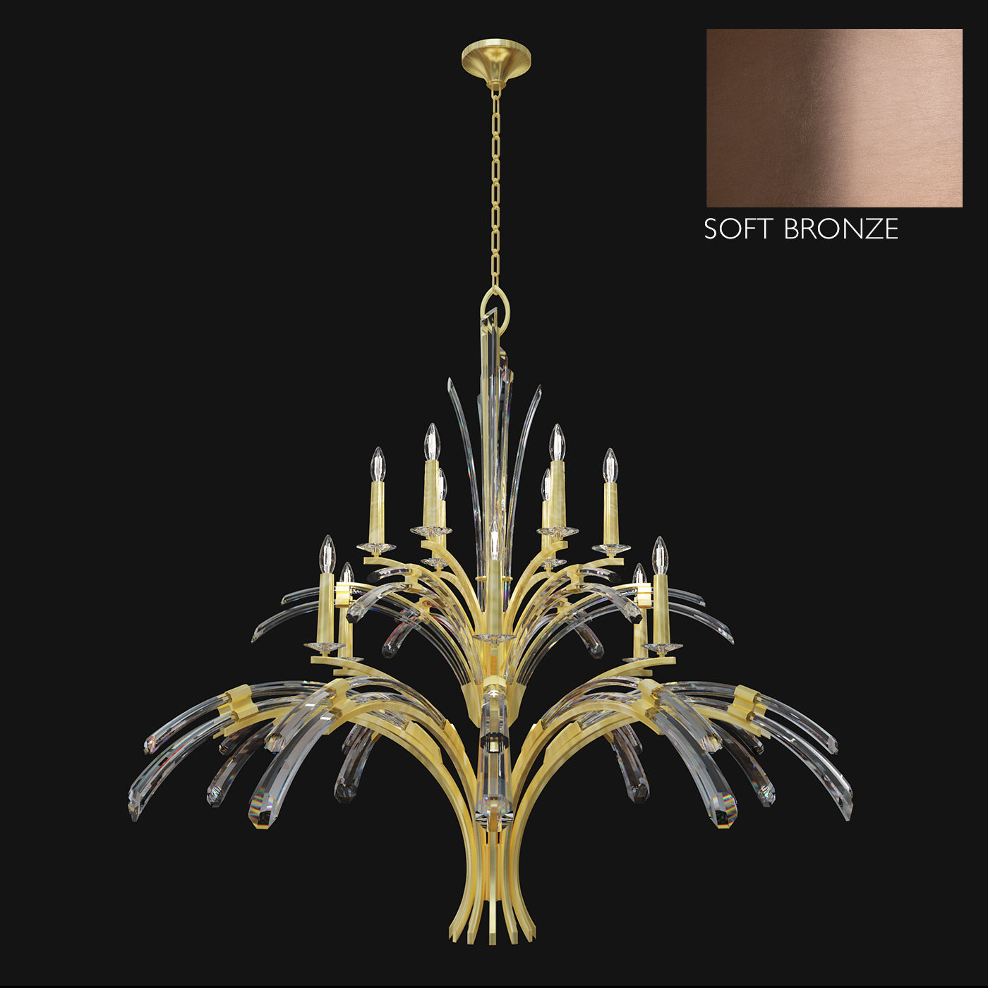 Fine Art Handcrafted Lighting - 782040-3ST - 12 Light Chandelier - Trevi - Bronze