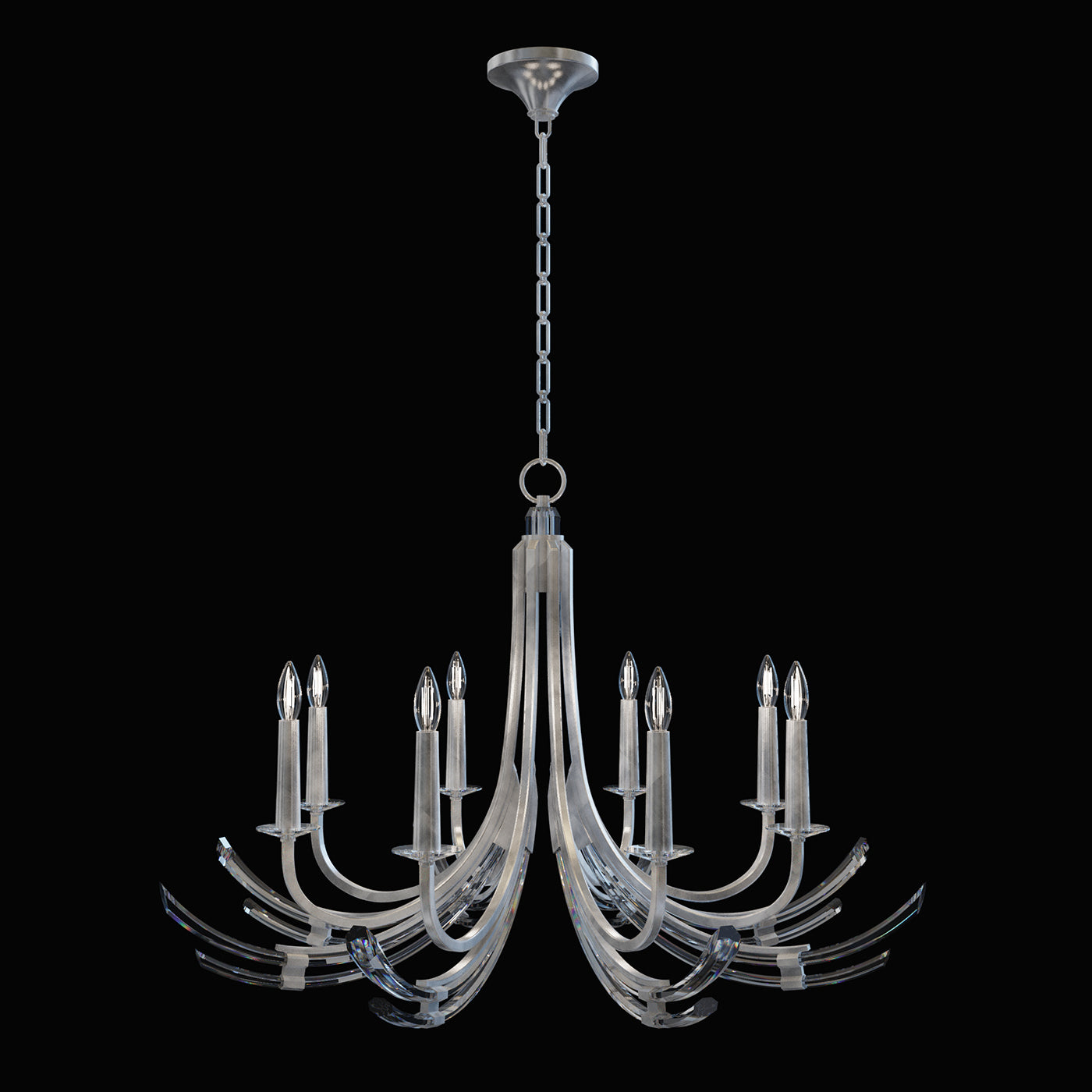 Fine Art Handcrafted Lighting - 782140-1ST - Eight Light Chandelier - Trevi - Silver