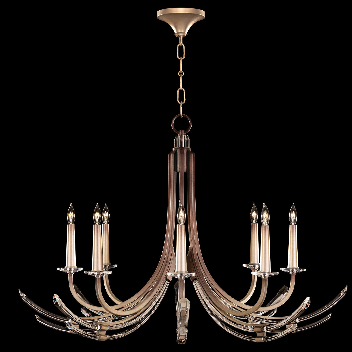 Fine Art Handcrafted Lighting - 782140-3ST - Eight Light Chandelier - Trevi - Bronze