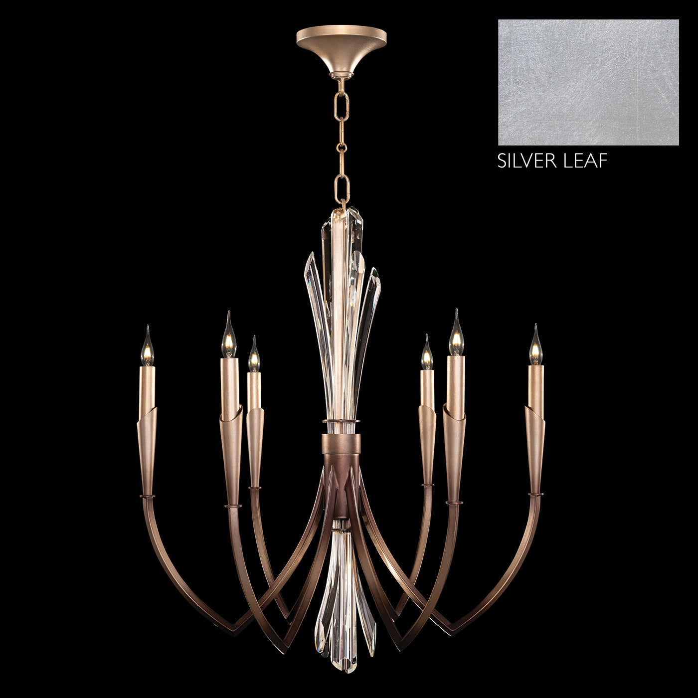 Fine Art Handcrafted Lighting - 782540-1ST - Six Light Pendant - Trevi - Silver