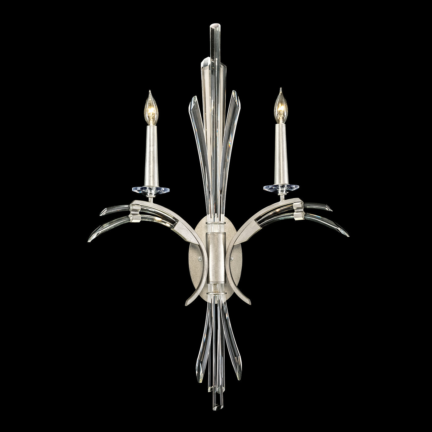 Fine Art Handcrafted Lighting - 782750-1ST - Two Light Wall Sconce - Trevi - Silver