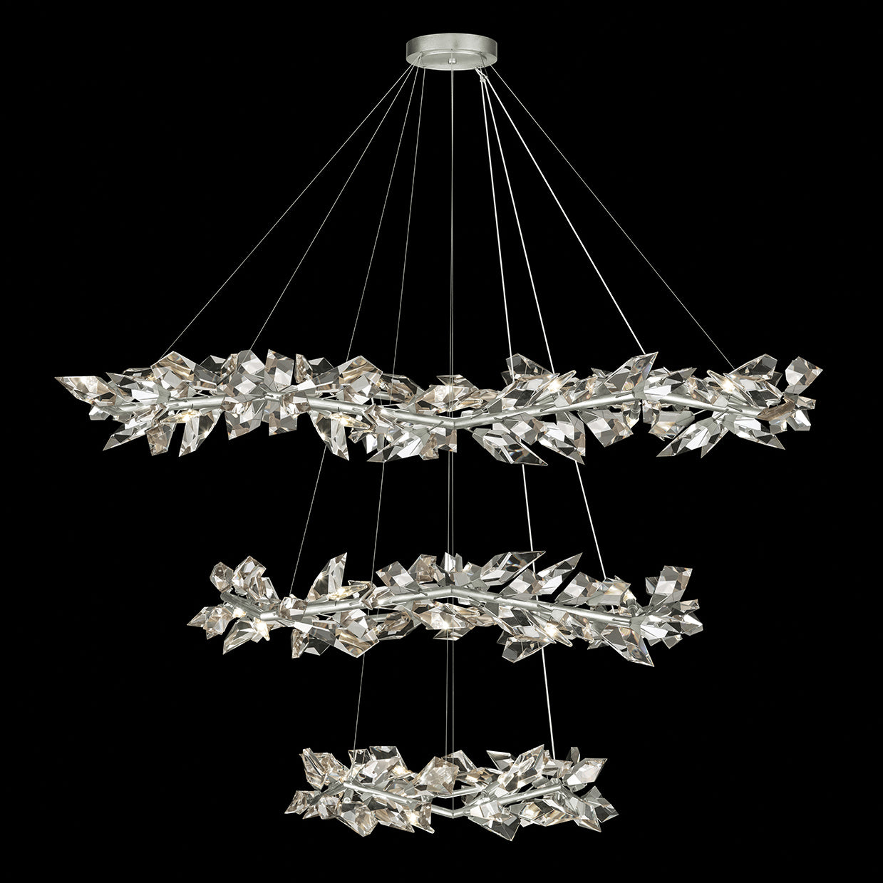 Fine Art Handcrafted Lighting - 921940-1ST - 35 Light Pendant - Foret - Silver