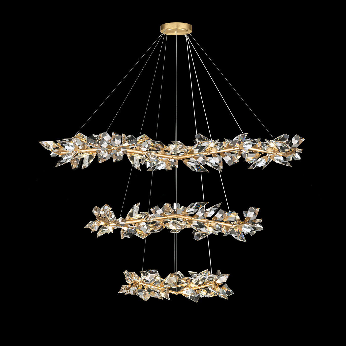 Fine Art Handcrafted Lighting - 921940-2ST - 35 Light Pendant - Foret - Gold