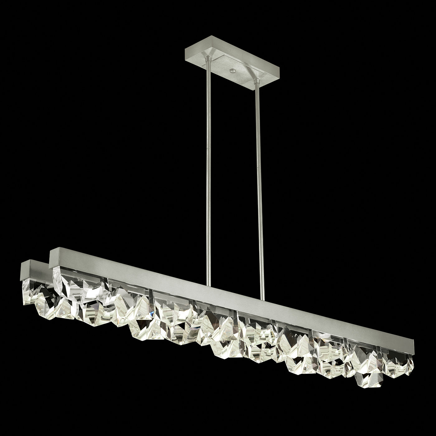 Fine Art Handcrafted Lighting - 927440-1ST - LED Linear Pendant - Strata - Silver