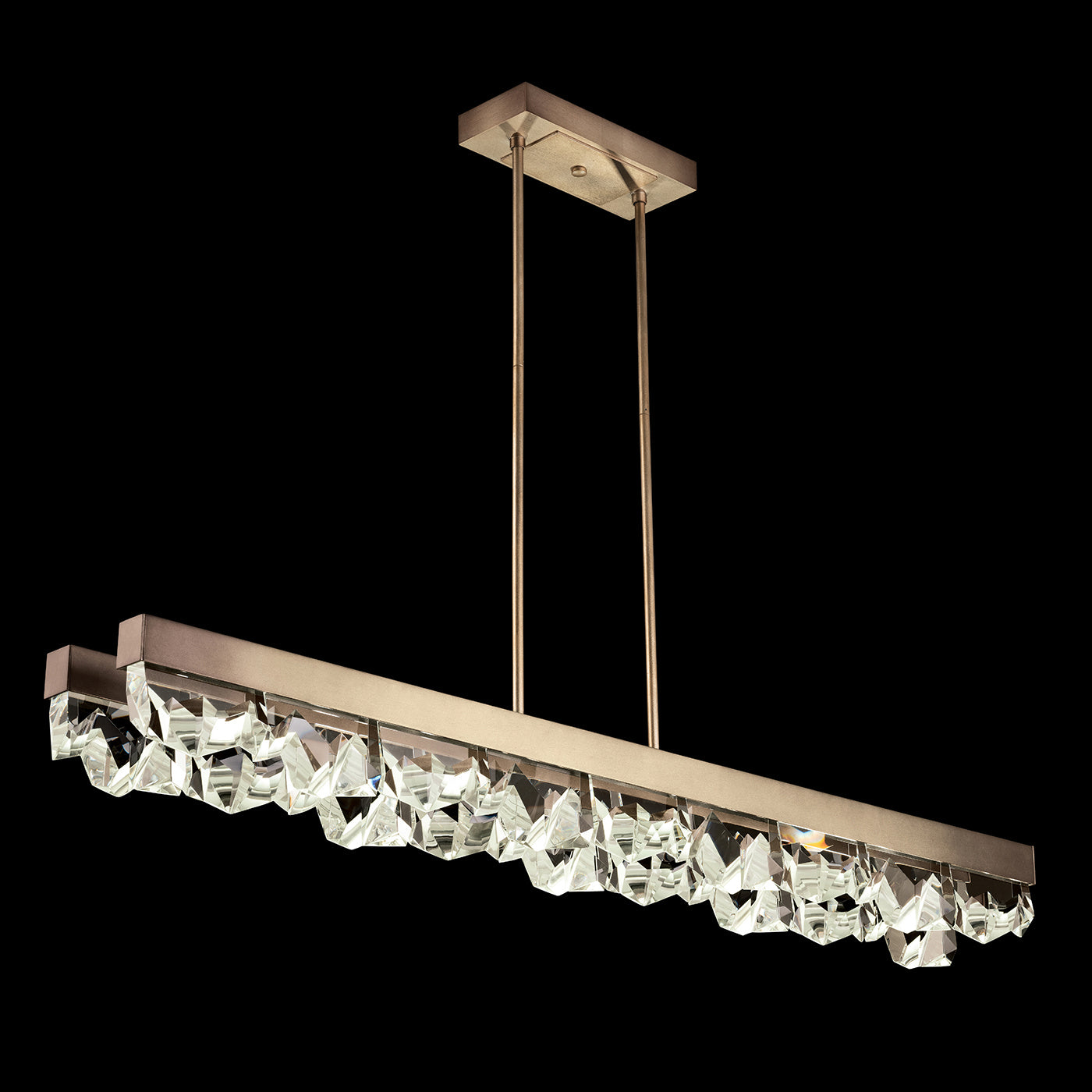 Fine Art Handcrafted Lighting - 927440-3ST - LED Linear Pendant - Strata - Bronze