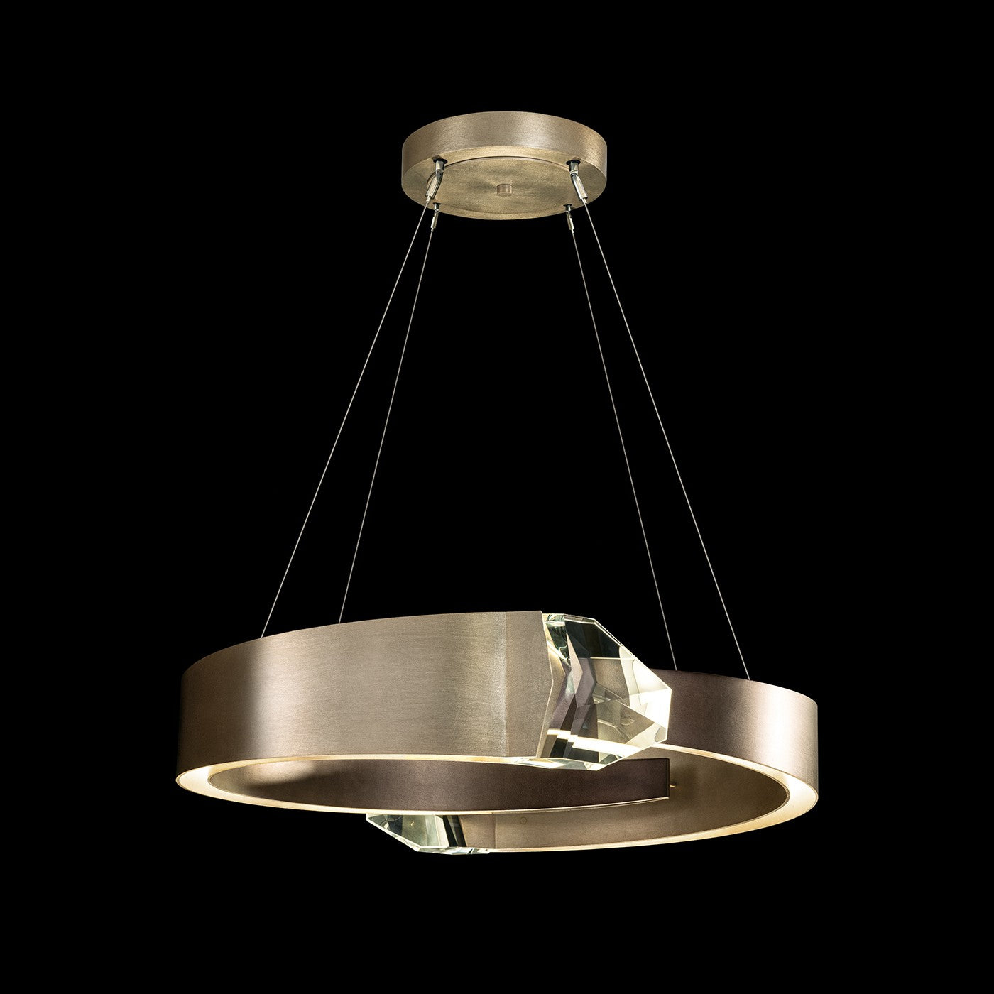 Fine Art Handcrafted Lighting - 927545-3ST - LED Pendant - Strata - Bronze
