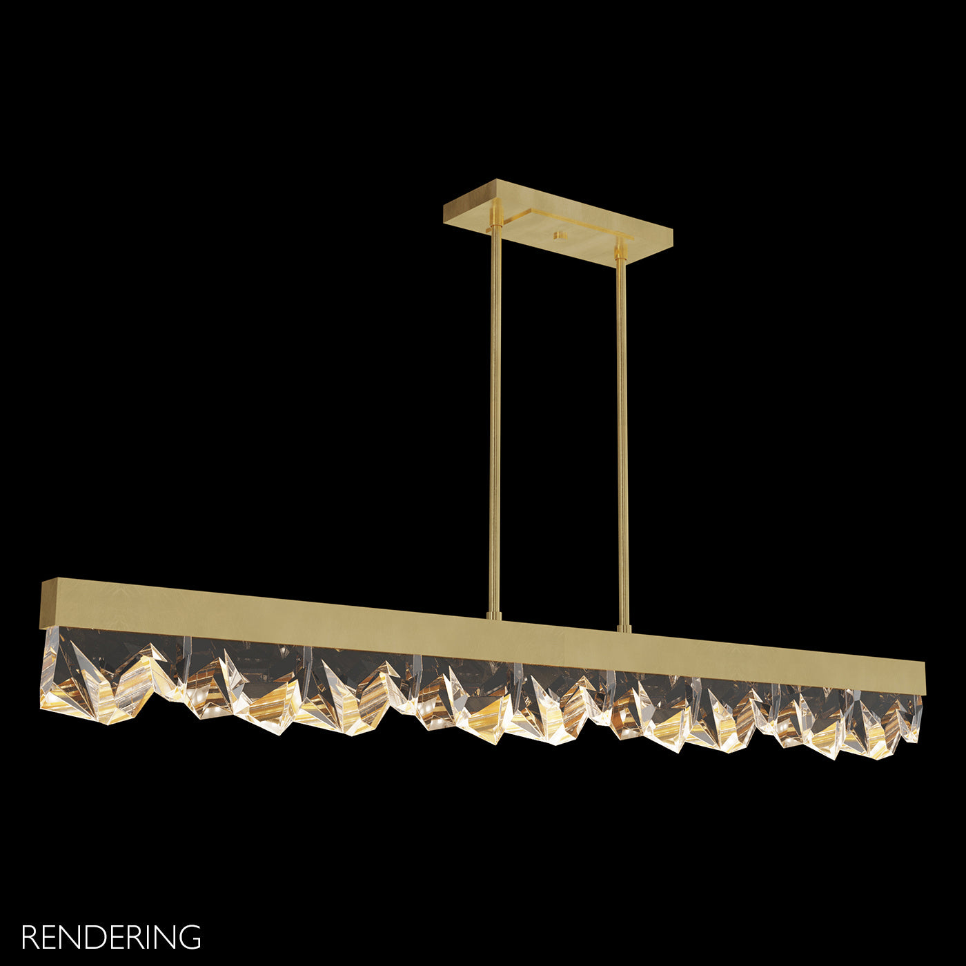 Fine Art Handcrafted Lighting - 931340-2ST - LED Linear Pendant - Strata - Gold