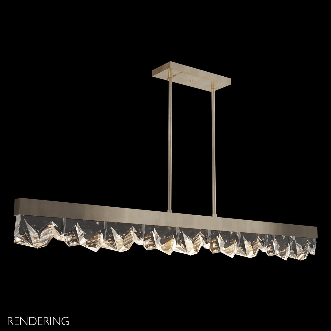 Fine Art Handcrafted Lighting - 931340-3ST - LED Linear Pendant - Strata - Bronze