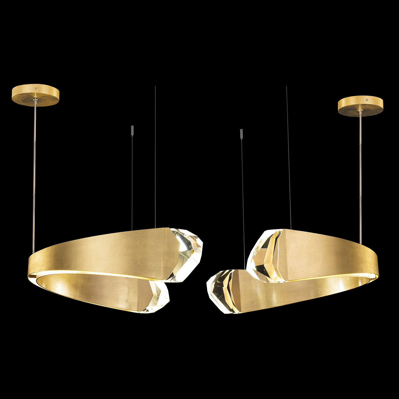 Fine Art Handcrafted Lighting - 931840-2ST - LED Pendant - Strata - Gold