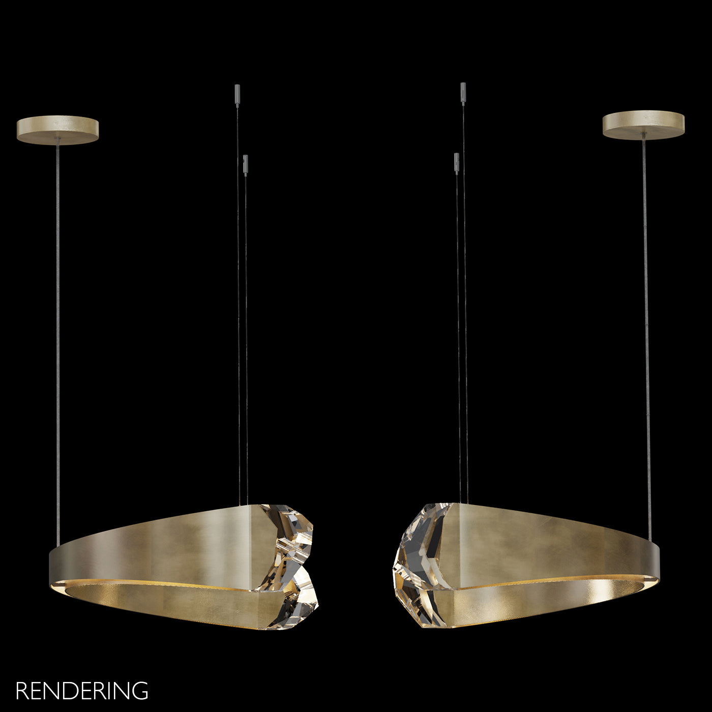Fine Art Handcrafted Lighting - 931840-3ST - LED Pendant - Strata - Bronze