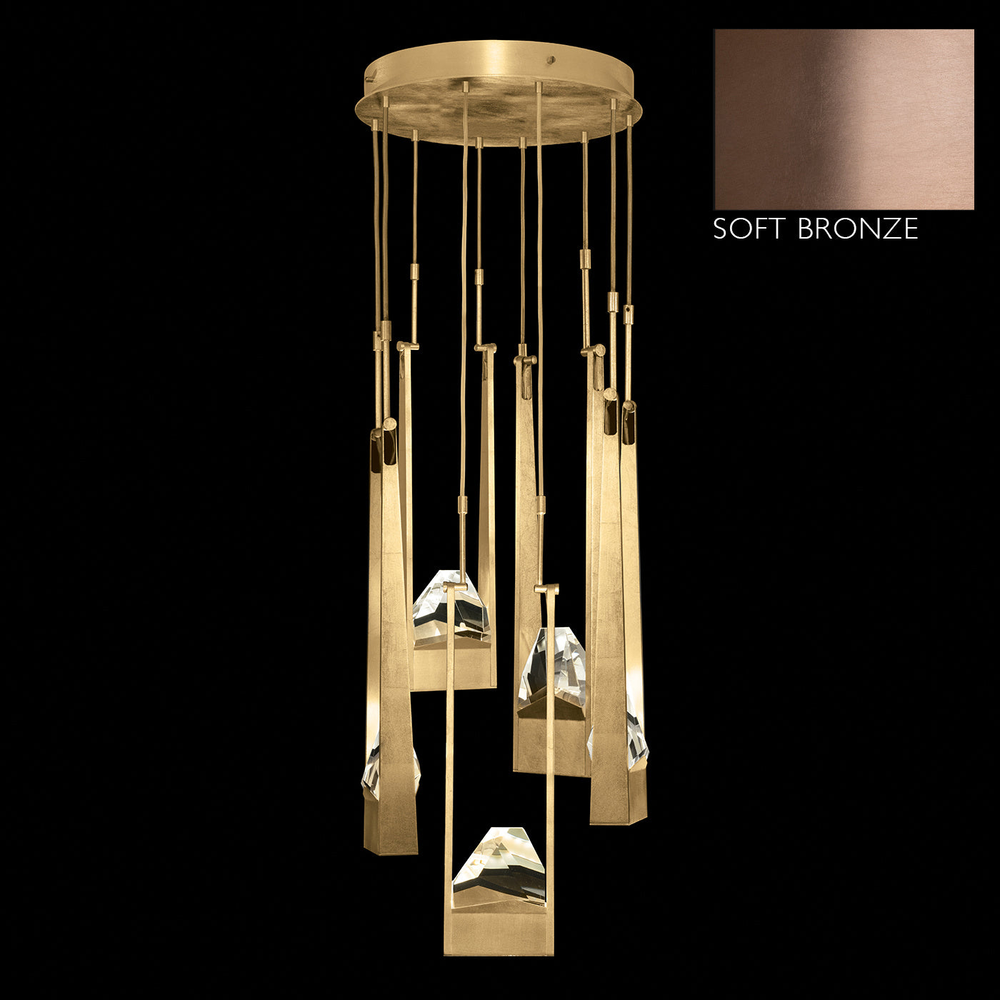 Fine Art Handcrafted Lighting - 931940-3ST - LED Pendant - Strata - Bronze