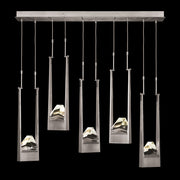 Fine Art Handcrafted Lighting - 932140-1ST - LED Linear Pendant - Strata - Silver