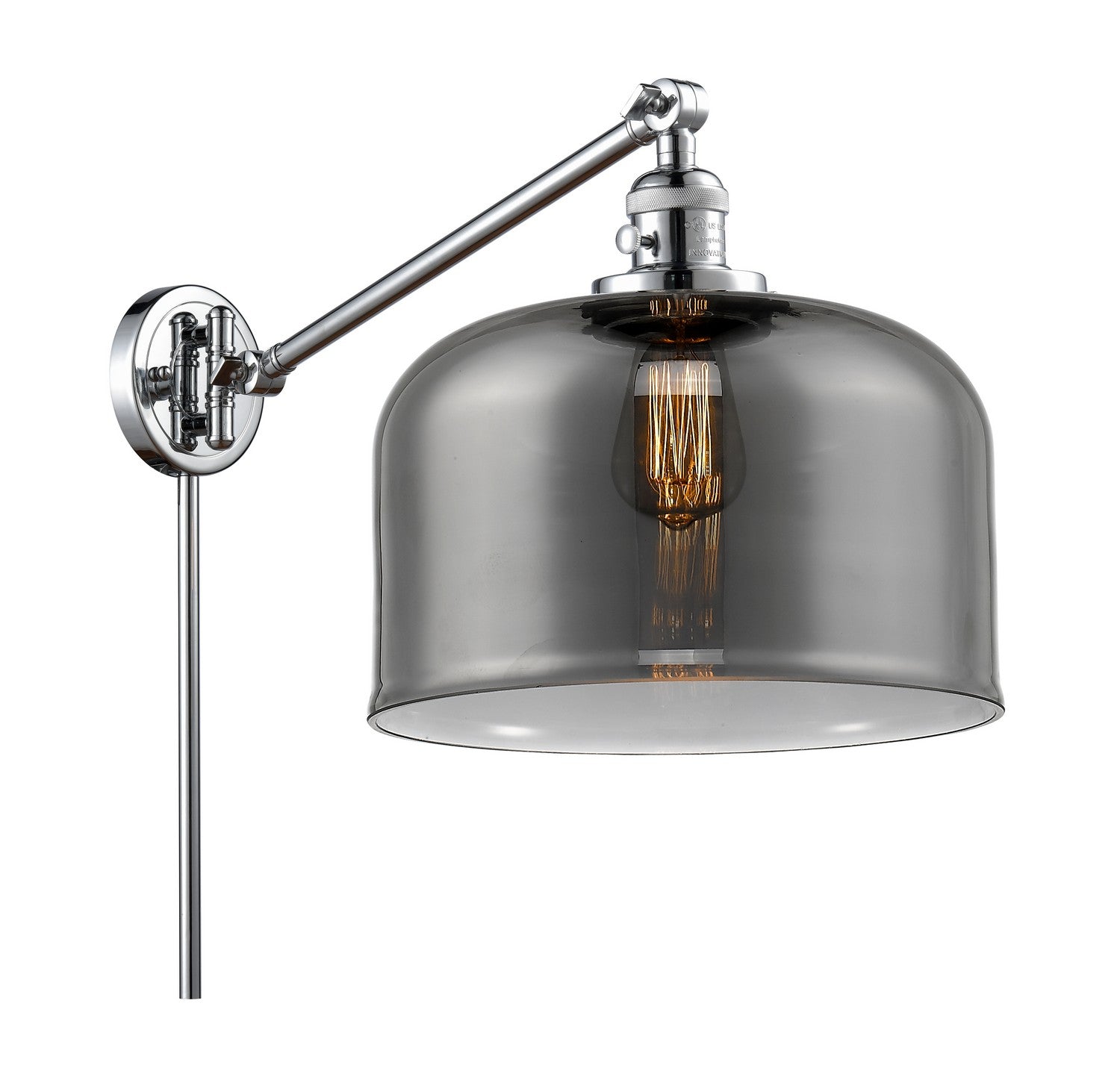 Innovations - 237-PC-G73-L - One Light Swing Arm - Franklin Restoration - Polished Chrome
