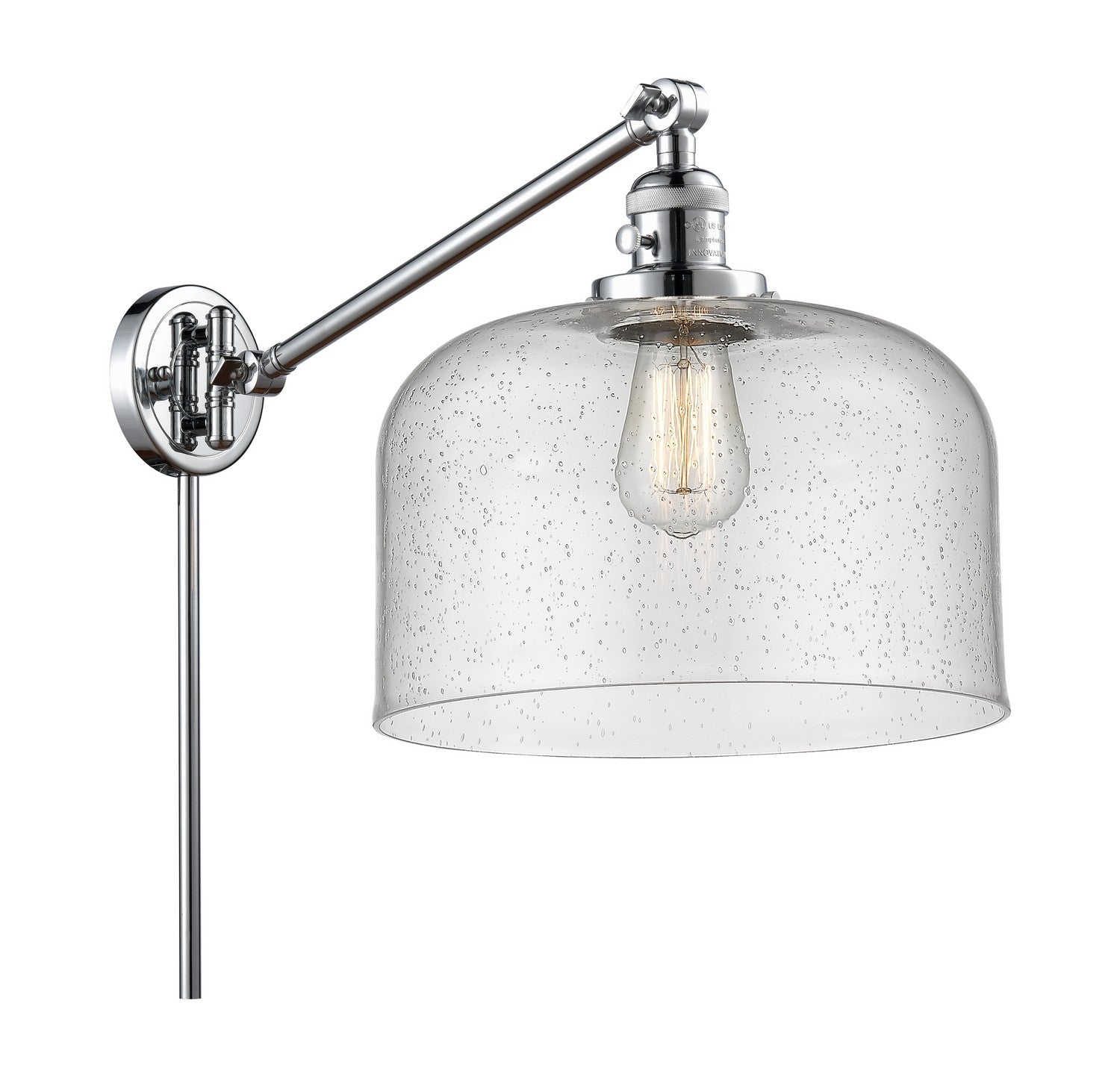 Innovations - 237-PC-G74-L - One Light Swing Arm - Franklin Restoration - Polished Chrome