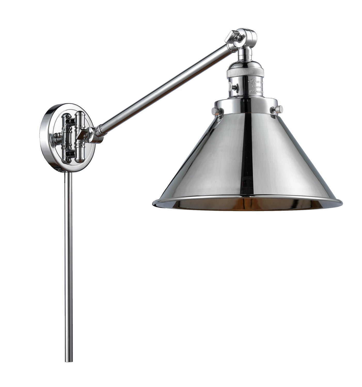 Innovations - 237-PC-M10-PC - One Light Swing Arm - Franklin Restoration - Polished Chrome