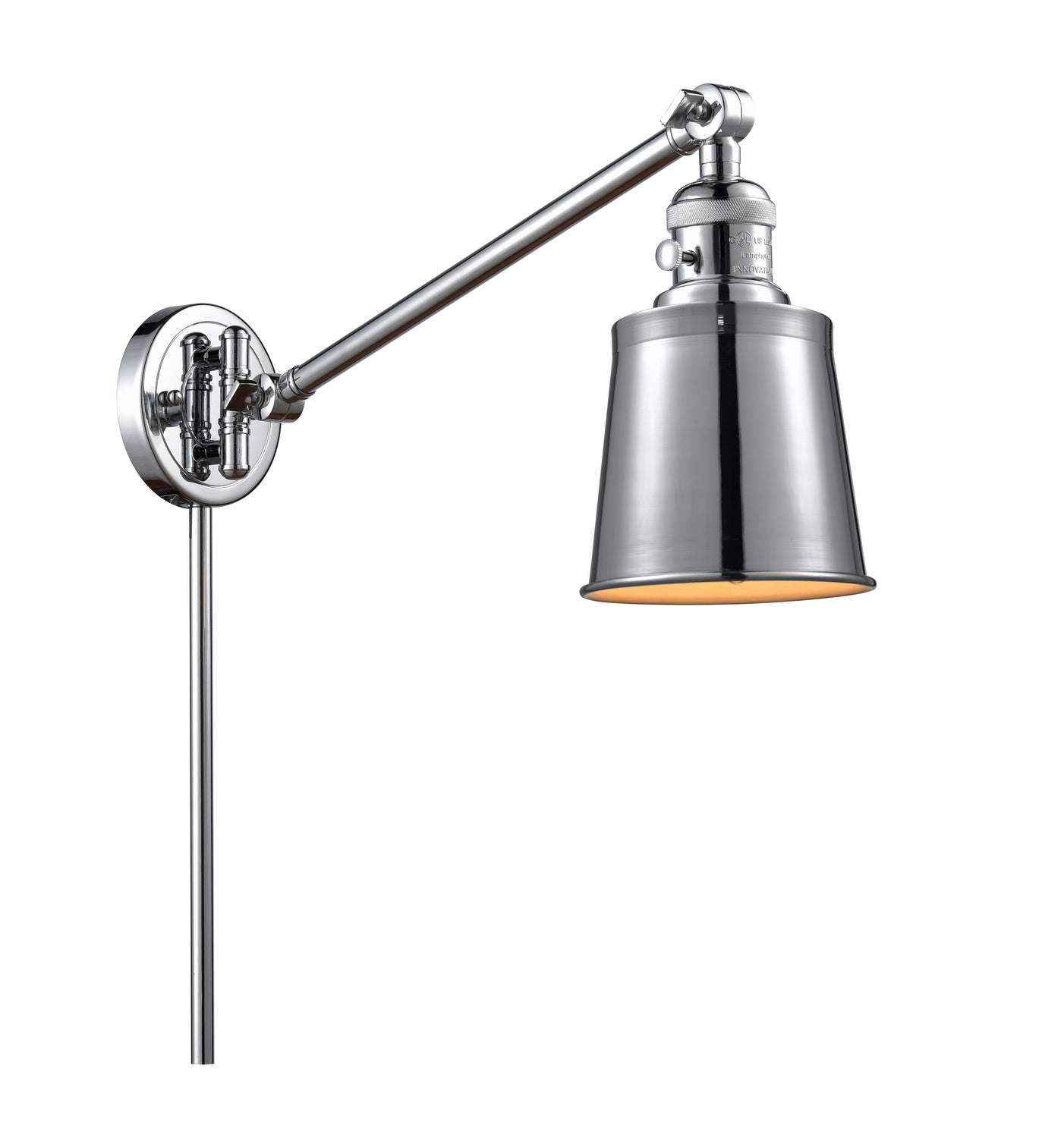 Innovations - 237-PC-M9-PC - One Light Swing Arm - Franklin Restoration - Polished Chrome