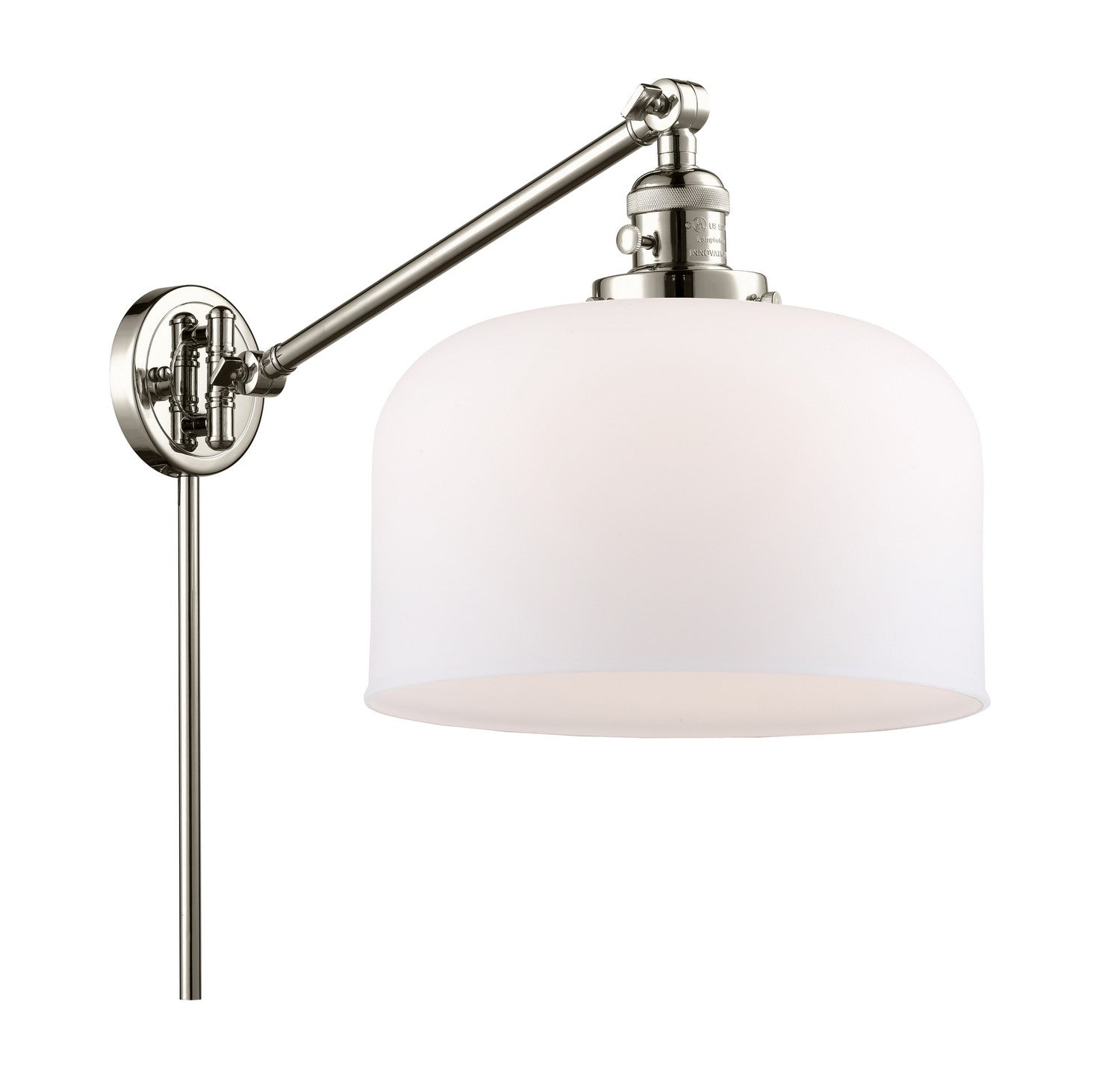 Innovations - 237-PN-G71-L - One Light Swing Arm - Franklin Restoration - Polished Nickel