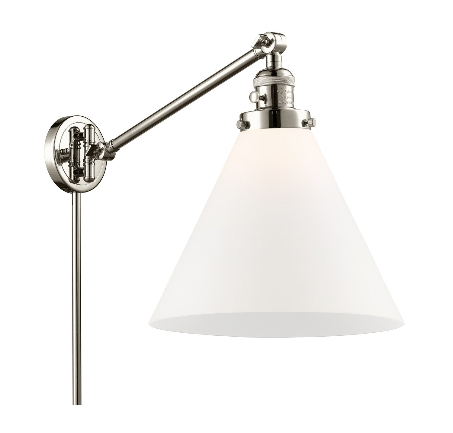 Innovations - 237-PN-G41-L - One Light Swing Arm - Franklin Restoration - Polished Nickel