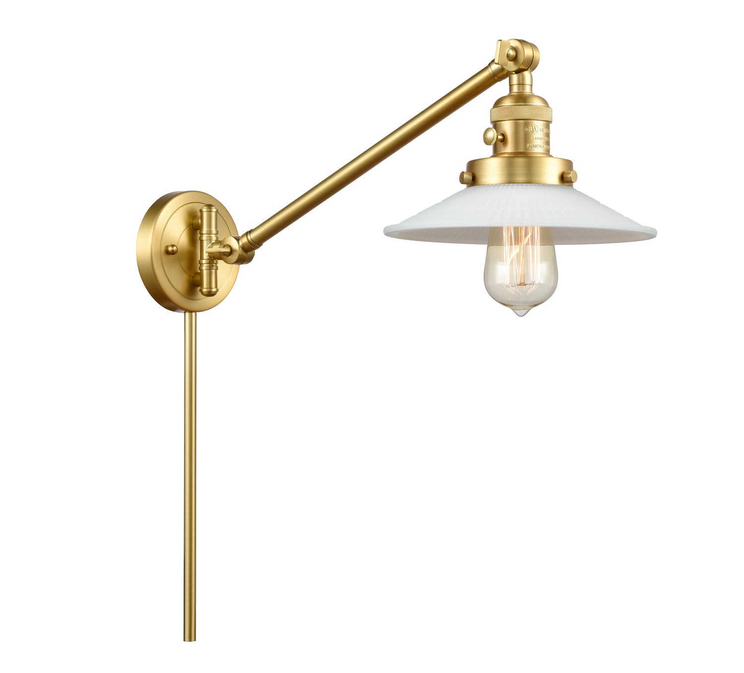 Innovations - 237-SG-G1 - One Light Swing Arm - Franklin Restoration - Satin Gold