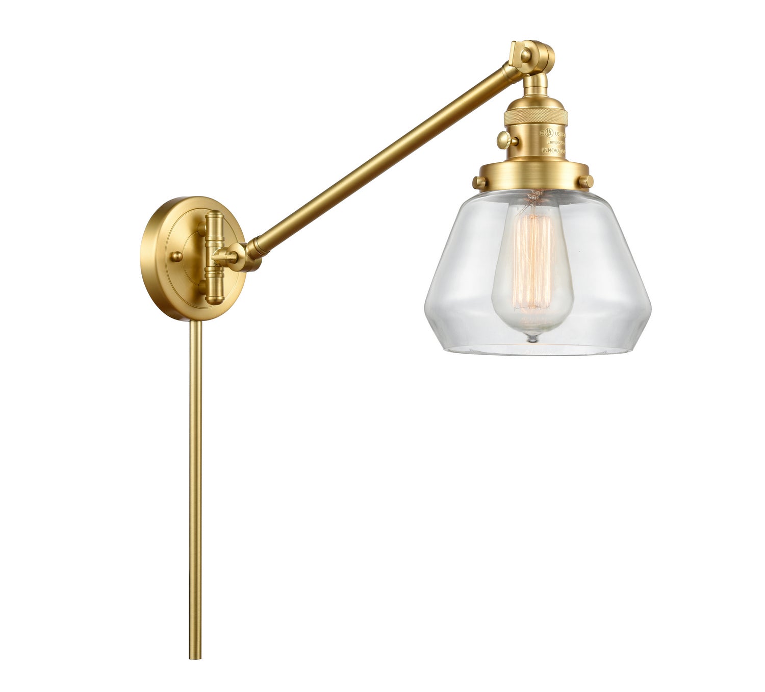 Innovations - 237-SG-G172 - One Light Swing Arm - Franklin Restoration - Satin Gold