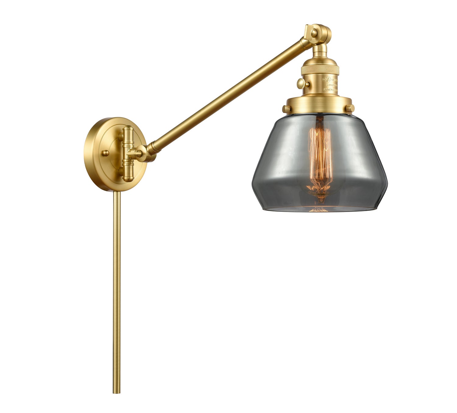 Innovations - 237-SG-G173 - One Light Swing Arm - Franklin Restoration - Satin Gold