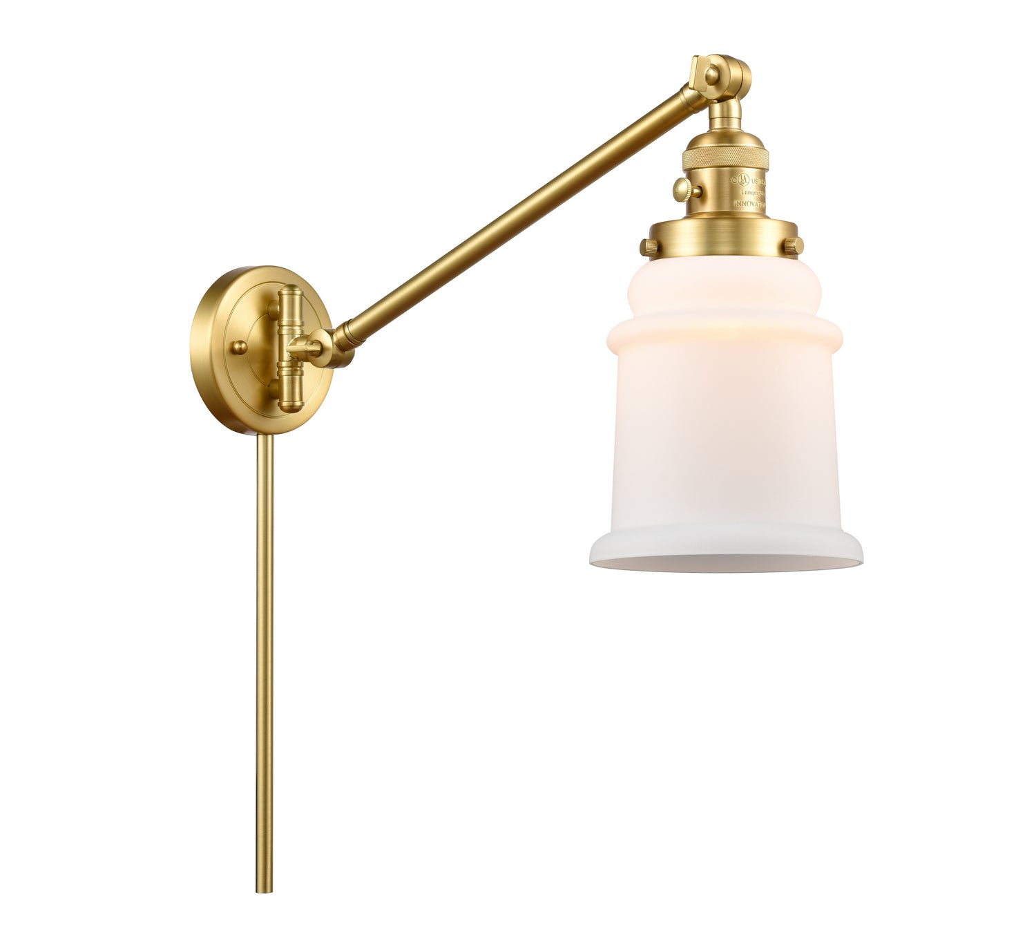 Innovations - 237-SG-G181 - One Light Swing Arm - Franklin Restoration - Satin Gold