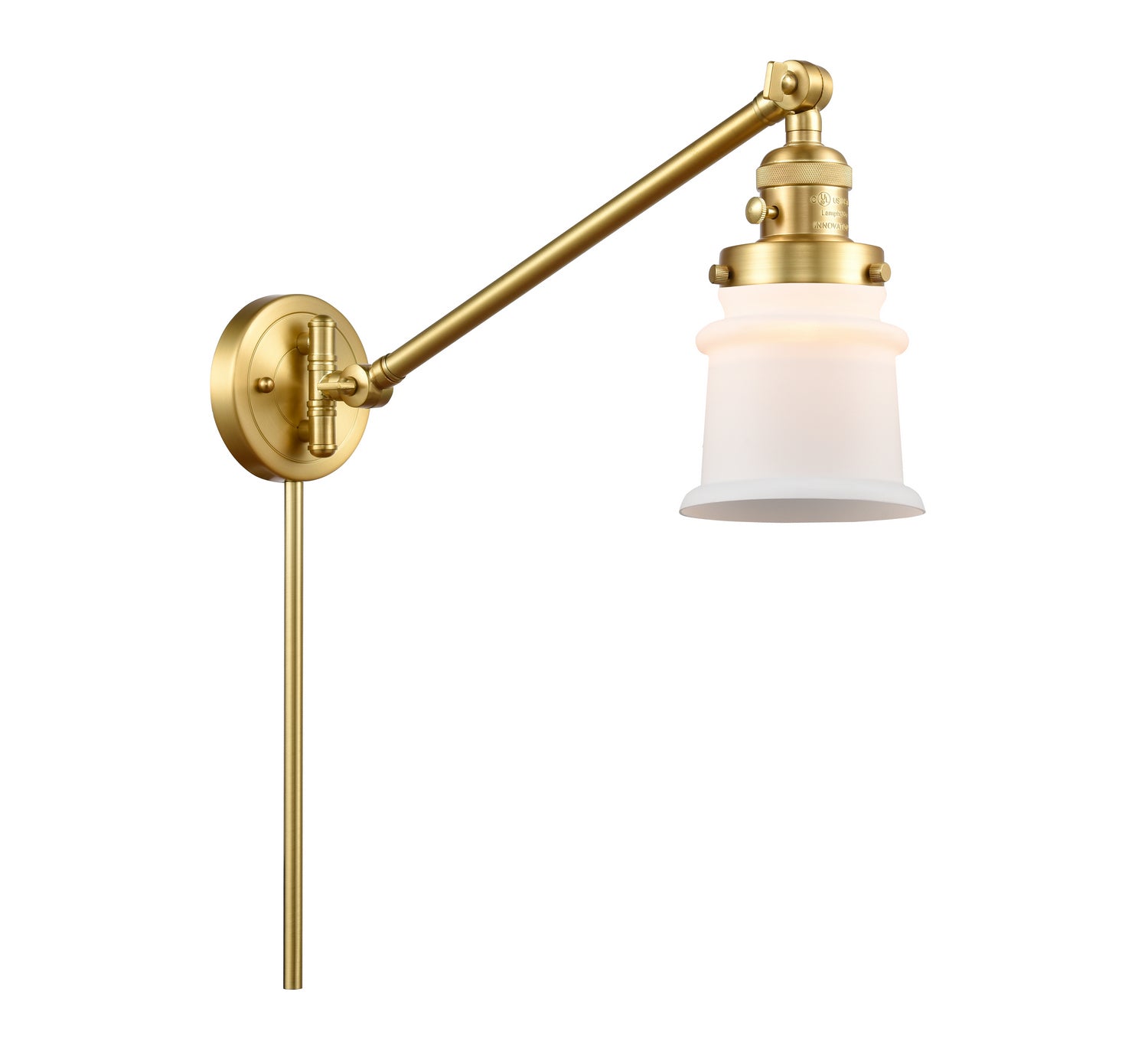 Innovations - 237-SG-G181S - One Light Swing Arm - Franklin Restoration - Satin Gold