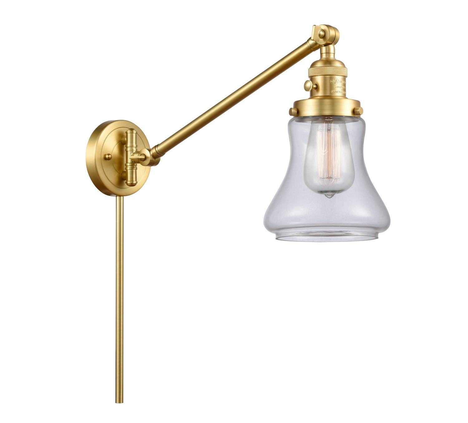 Innovations - 237-SG-G192 - One Light Swing Arm - Franklin Restoration - Satin Gold