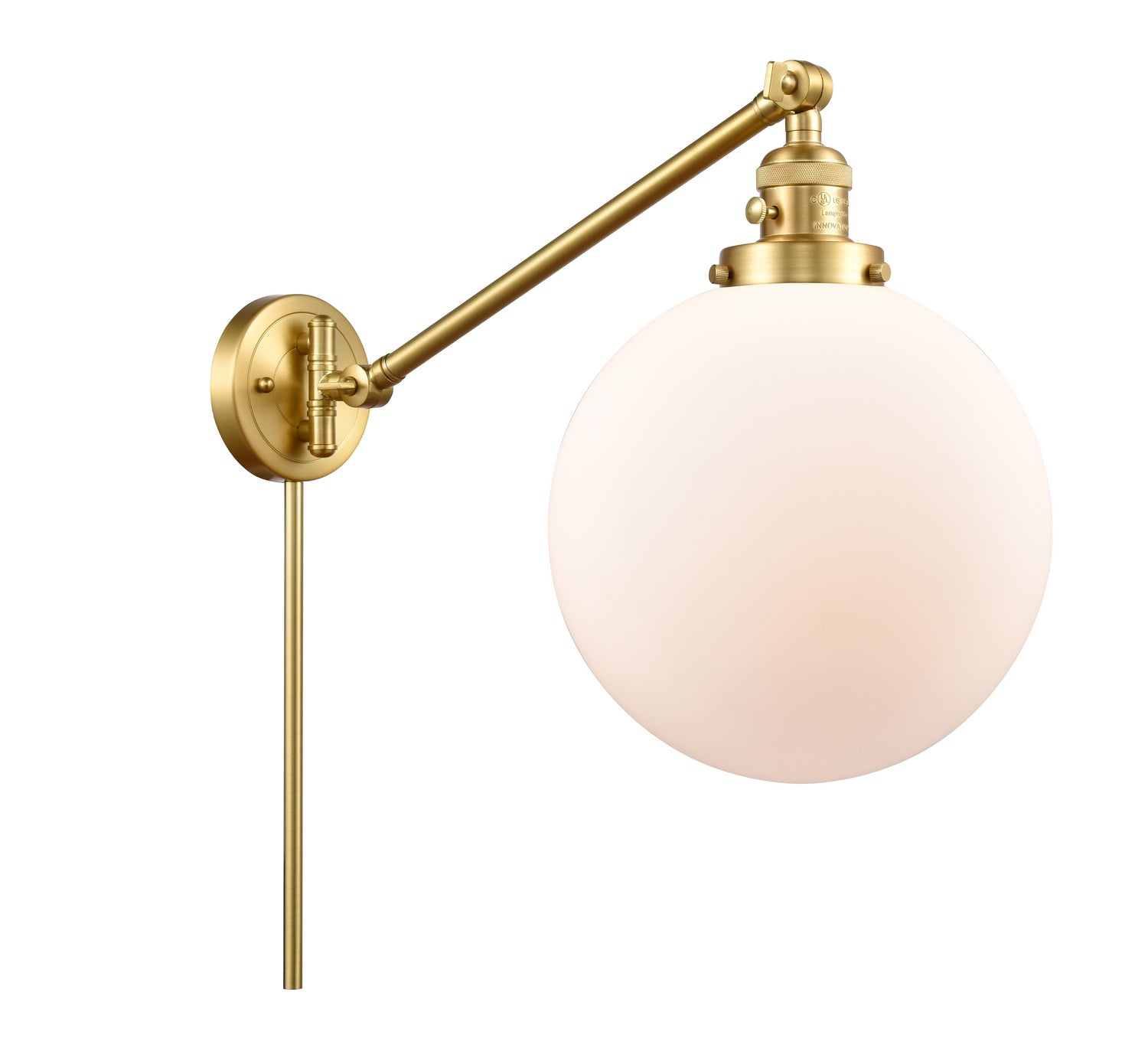 Innovations - 237-SG-G201-10 - One Light Swing Arm - Franklin Restoration - Satin Gold