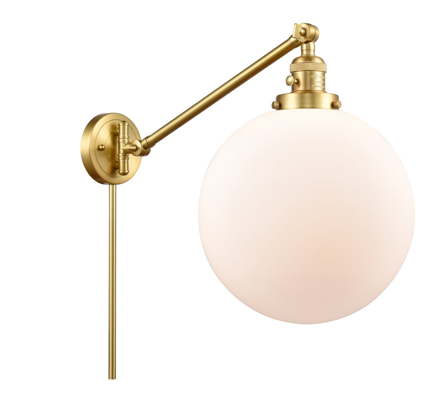 Innovations - 237-SG-G201-12 - One Light Swing Arm - Franklin Restoration - Satin Gold