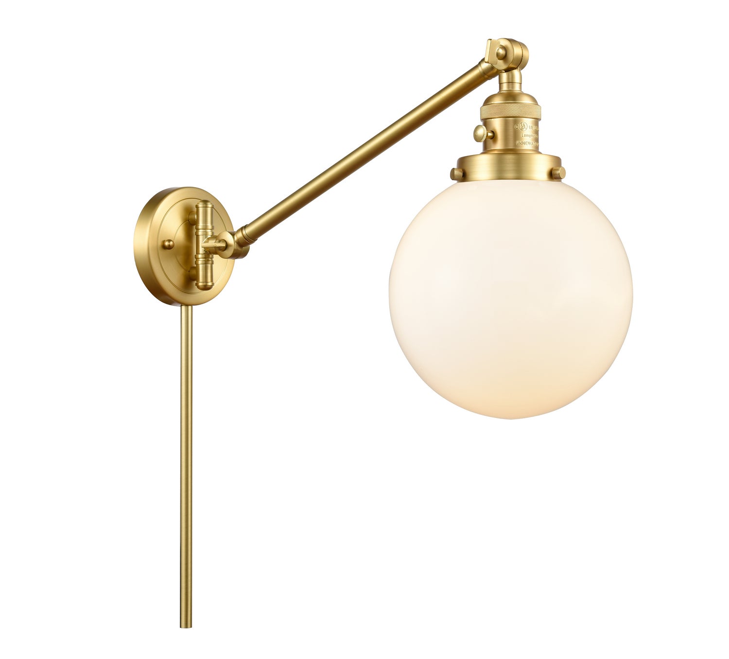 Innovations - 237-SG-G201-8 - One Light Swing Arm - Franklin Restoration - Satin Gold
