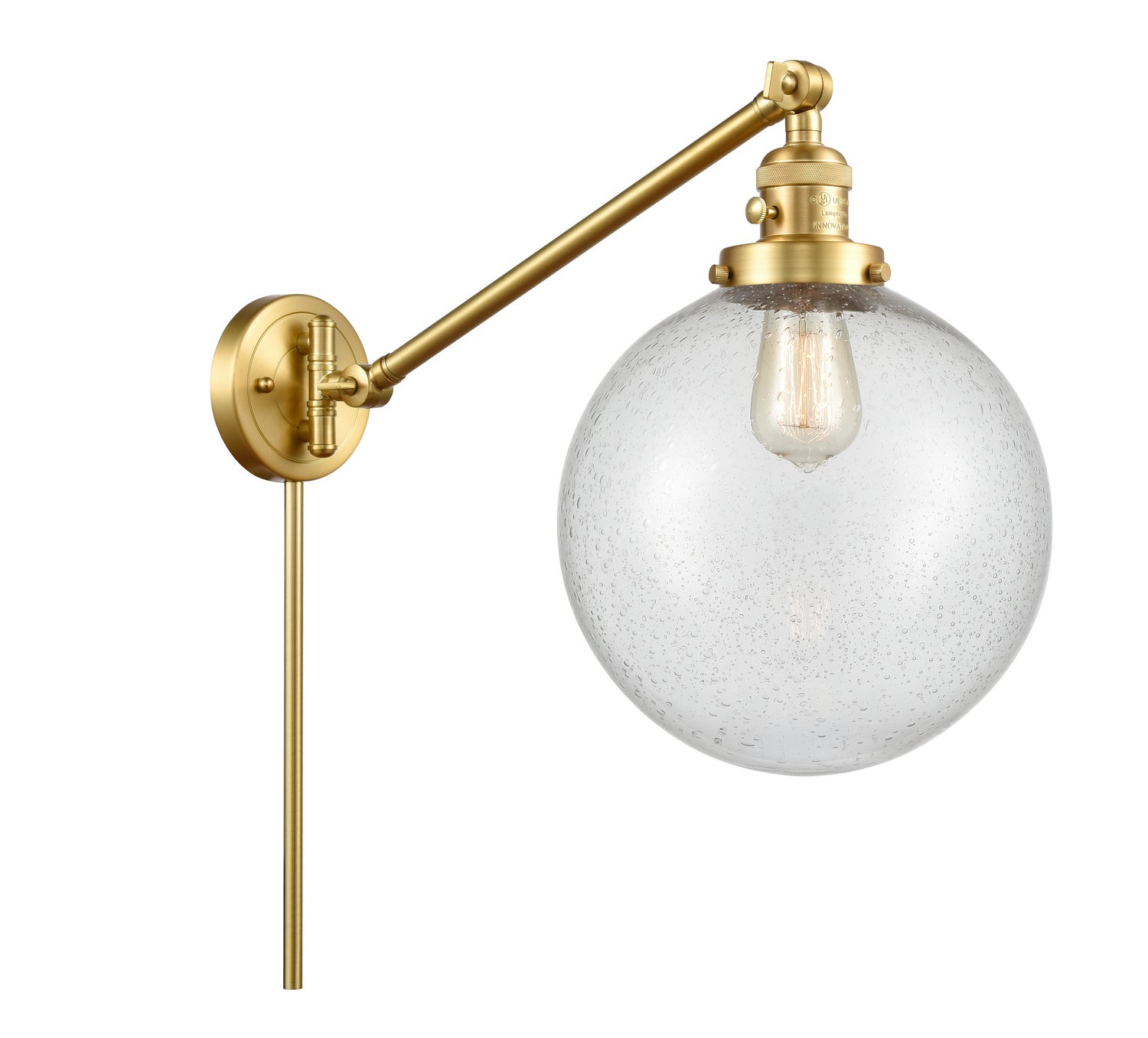 Innovations - 237-SG-G204-10 - One Light Swing Arm - Franklin Restoration - Satin Gold