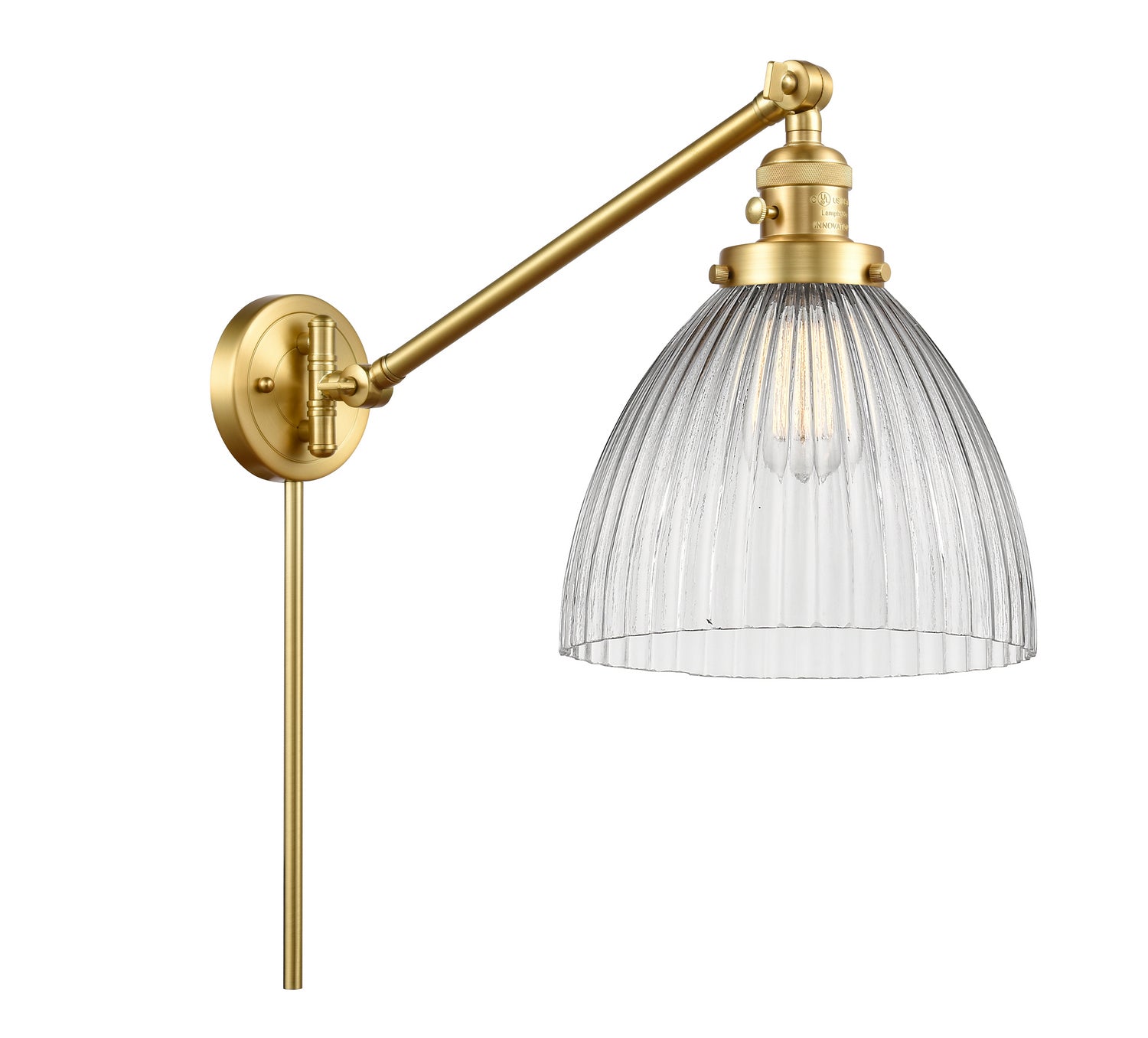 Innovations - 237-SG-G222 - One Light Swing Arm - Franklin Restoration - Satin Gold