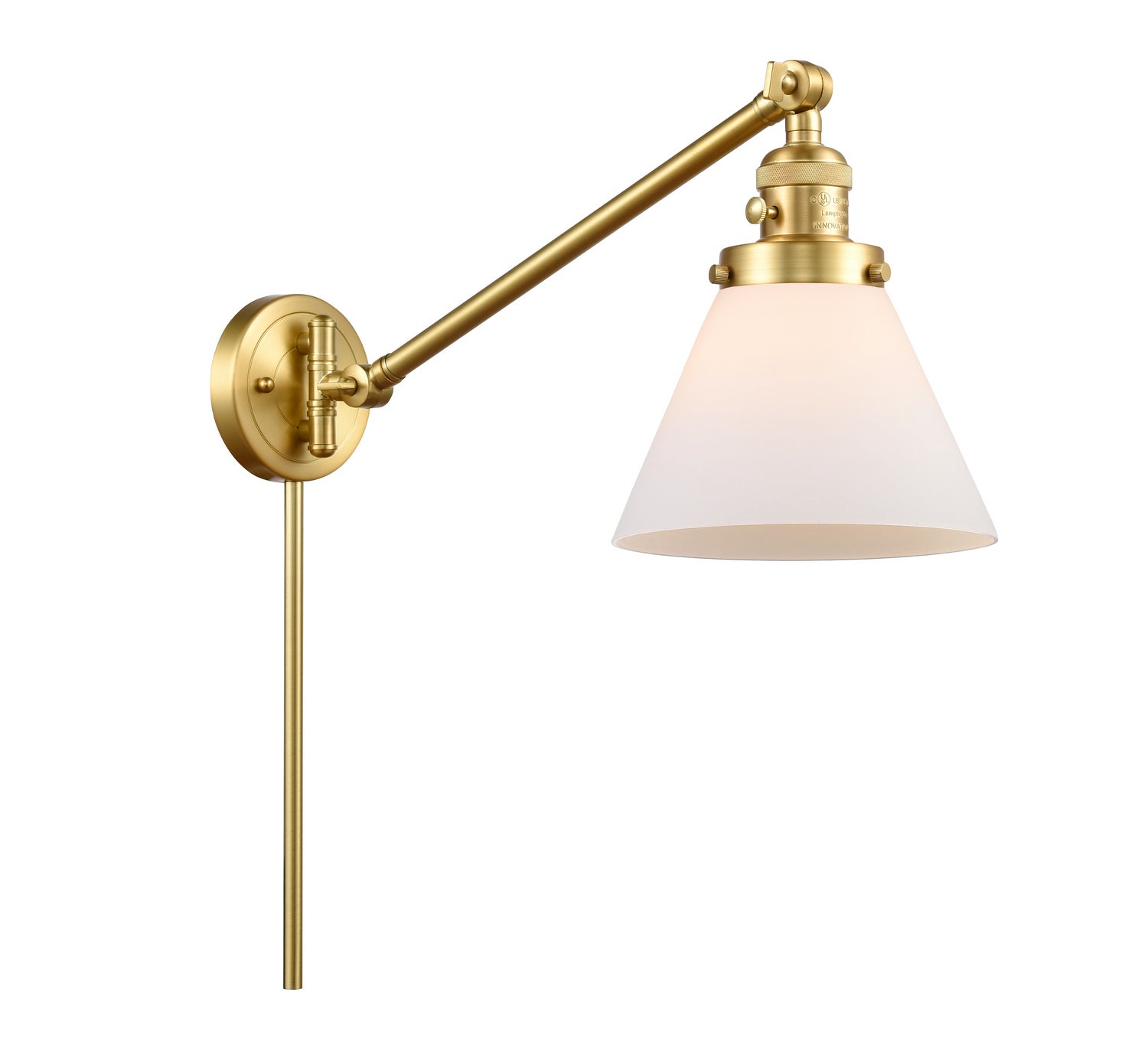 Innovations - 237-SG-G41 - One Light Swing Arm - Franklin Restoration - Satin Gold