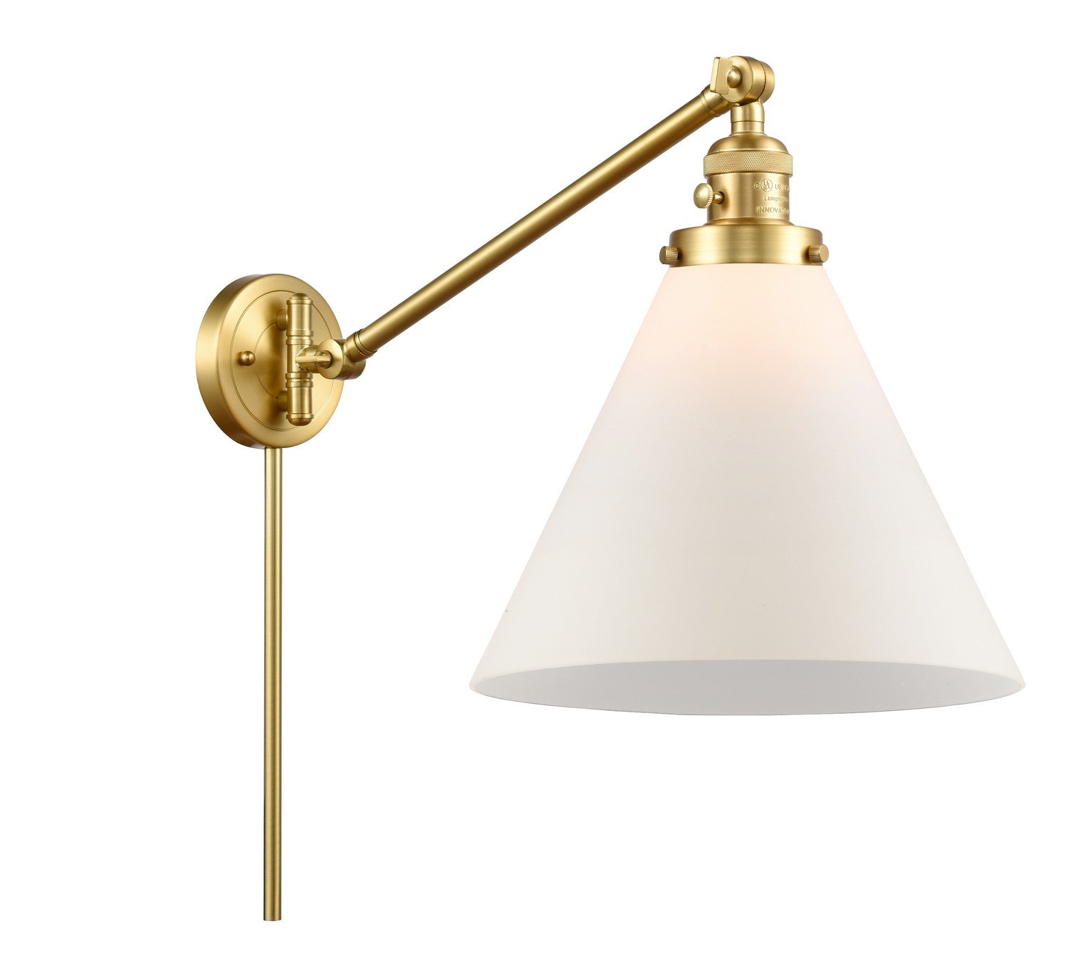 Innovations - 237-SG-G41-L - One Light Swing Arm - Franklin Restoration - Satin Gold