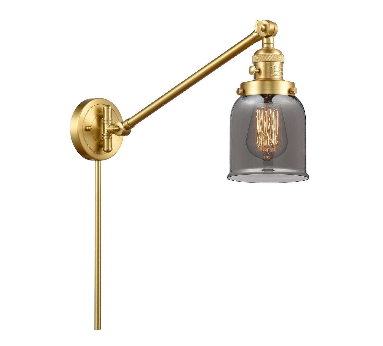 Innovations - 237-SG-G53 - One Light Swing Arm - Franklin Restoration - Satin Gold