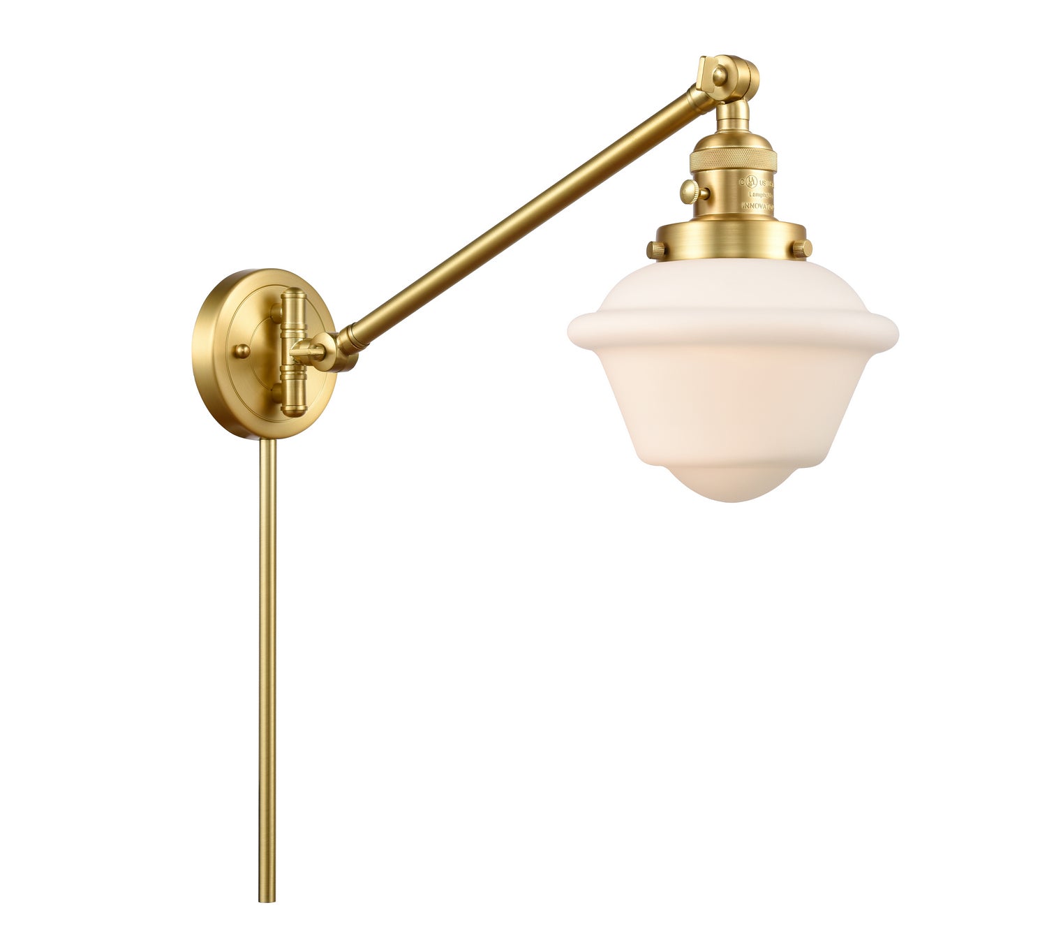 Innovations - 237-SG-G531 - One Light Swing Arm - Franklin Restoration - Satin Gold
