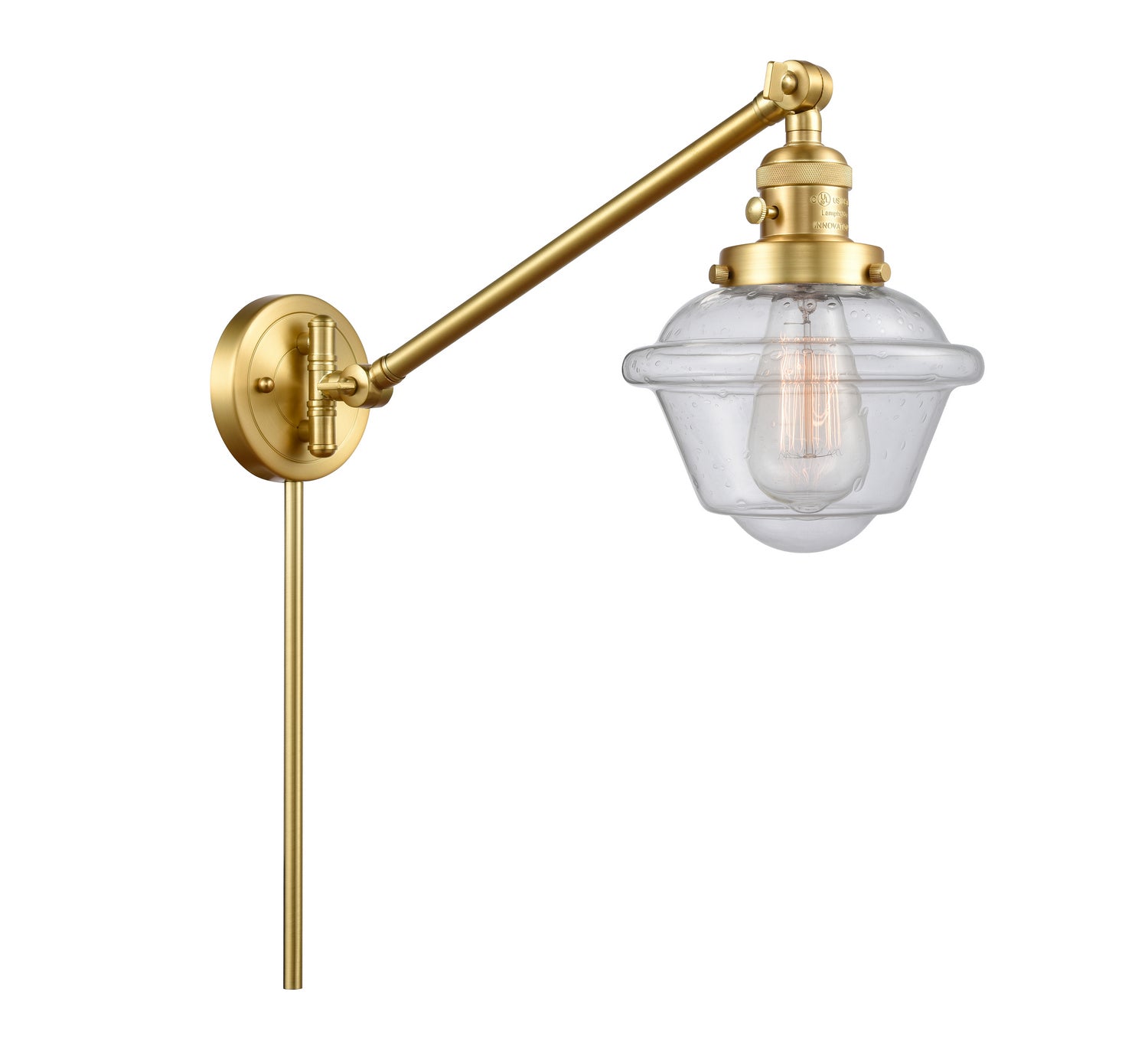 Innovations - 237-SG-G534 - One Light Swing Arm - Franklin Restoration - Satin Gold