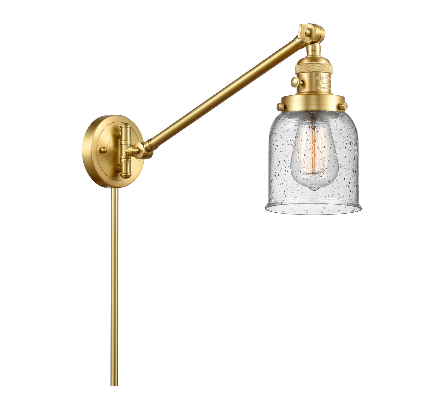 Innovations - 237-SG-G54 - One Light Swing Arm - Franklin Restoration - Satin Gold
