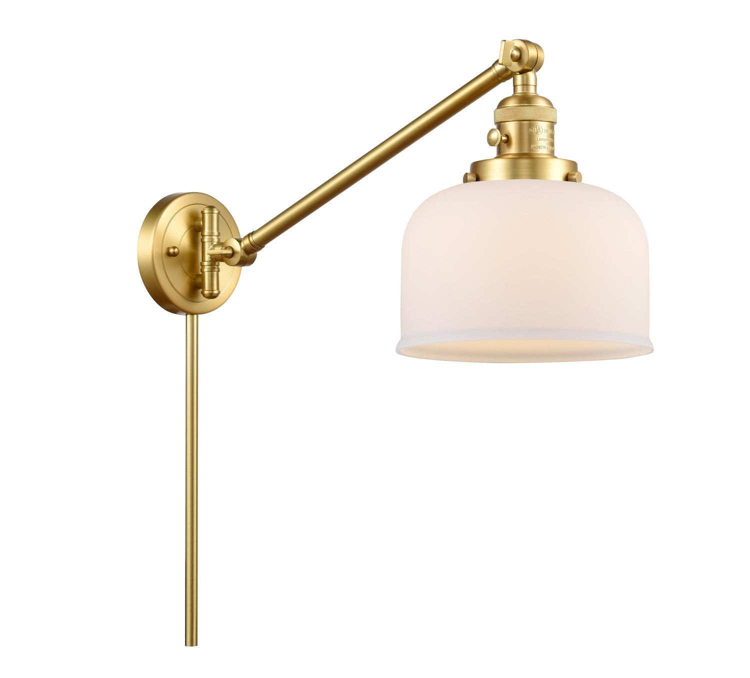 Innovations - 237-SG-G71 - One Light Swing Arm - Franklin Restoration - Satin Gold