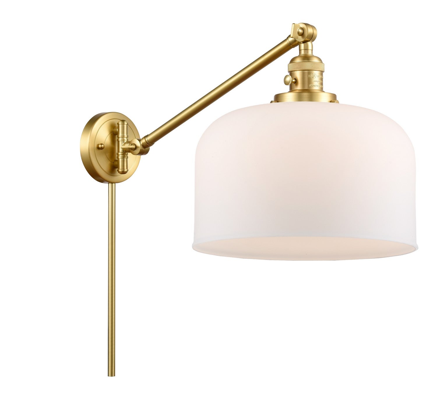 Innovations - 237-SG-G71-L - One Light Swing Arm - Franklin Restoration - Satin Gold