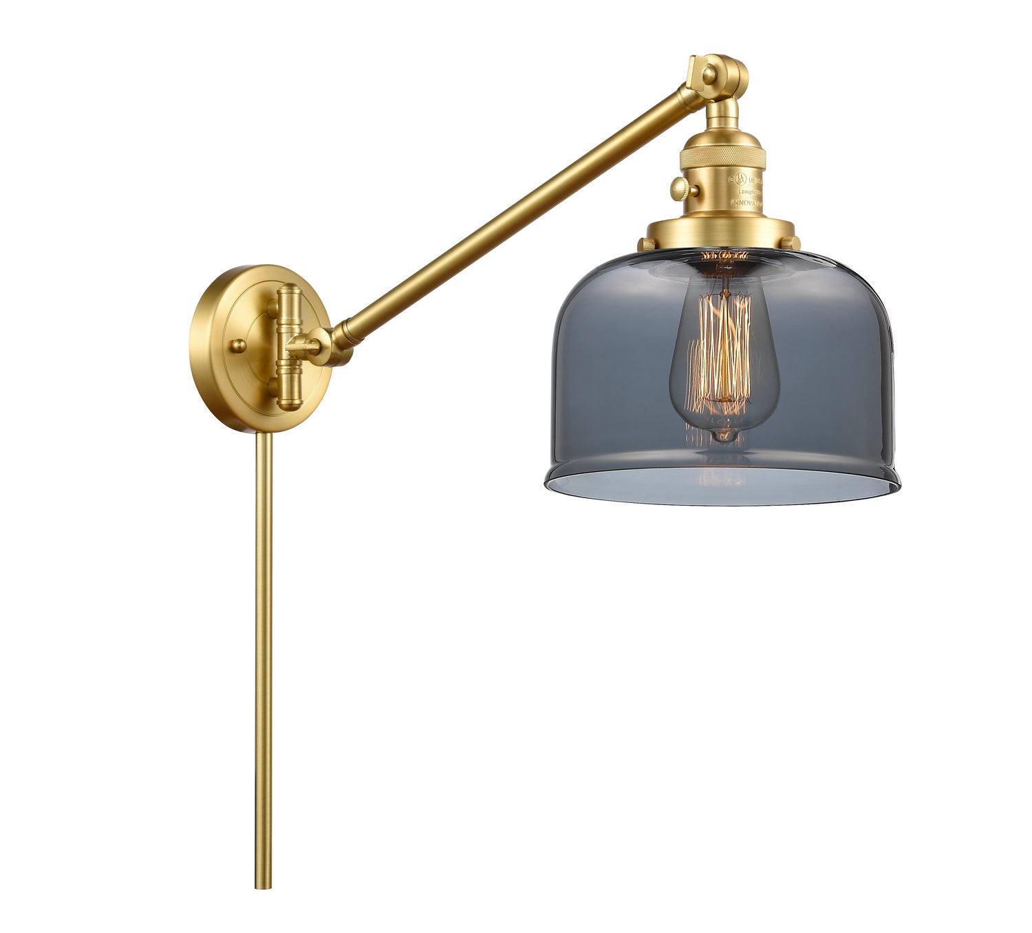 Innovations - 237-SG-G73 - One Light Swing Arm - Franklin Restoration - Satin Gold