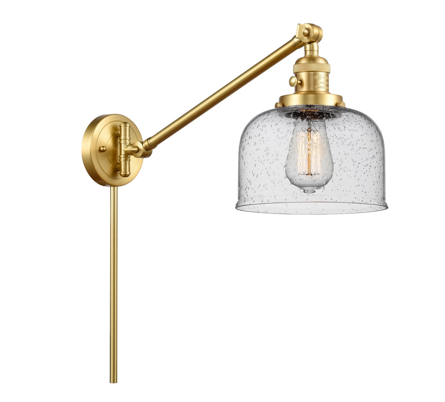Innovations - 237-SG-G74 - One Light Swing Arm - Franklin Restoration - Satin Gold