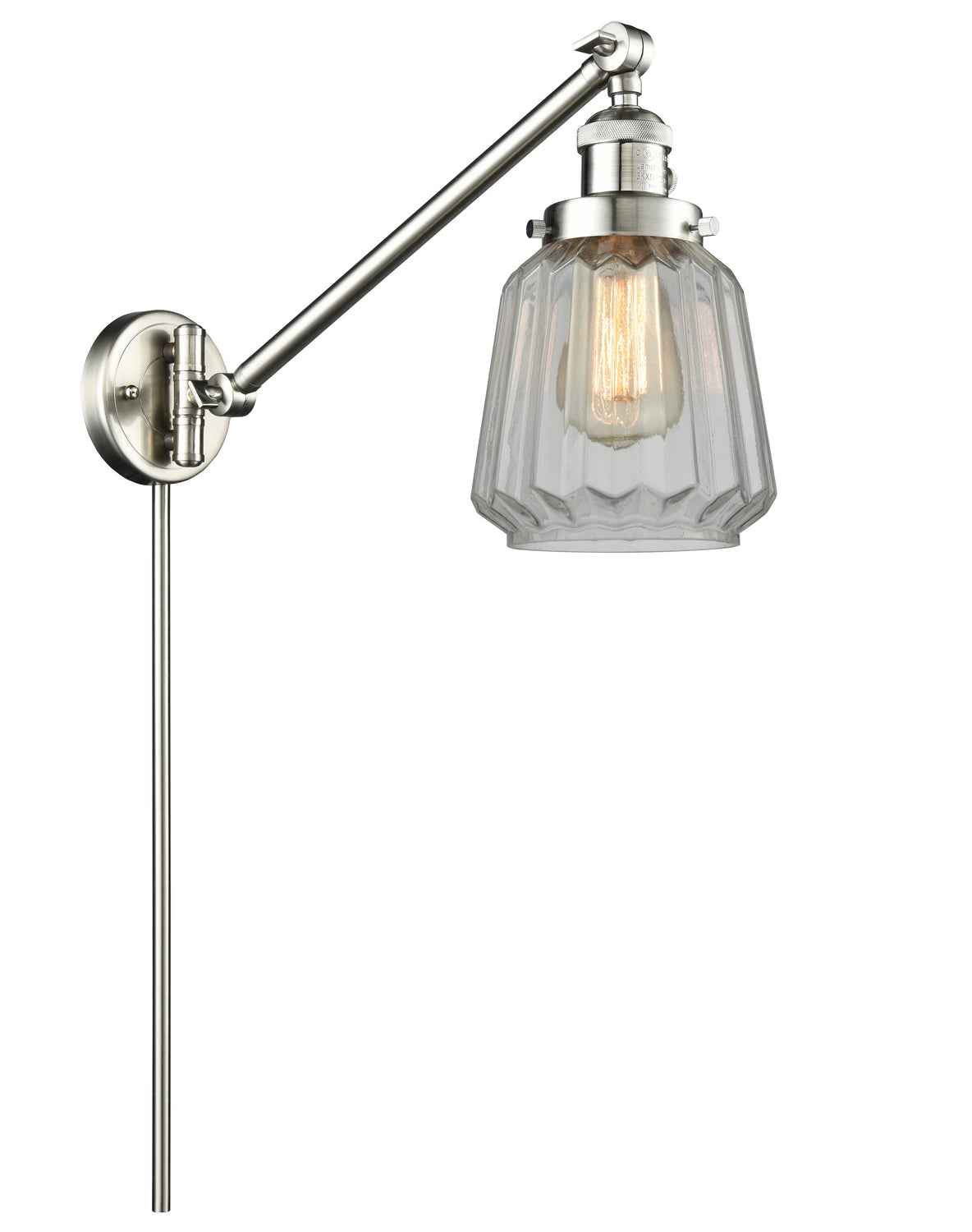 Innovations - 237-SN-G142 - One Light Swing Arm - Franklin Restoration - Brushed Satin Nickel
