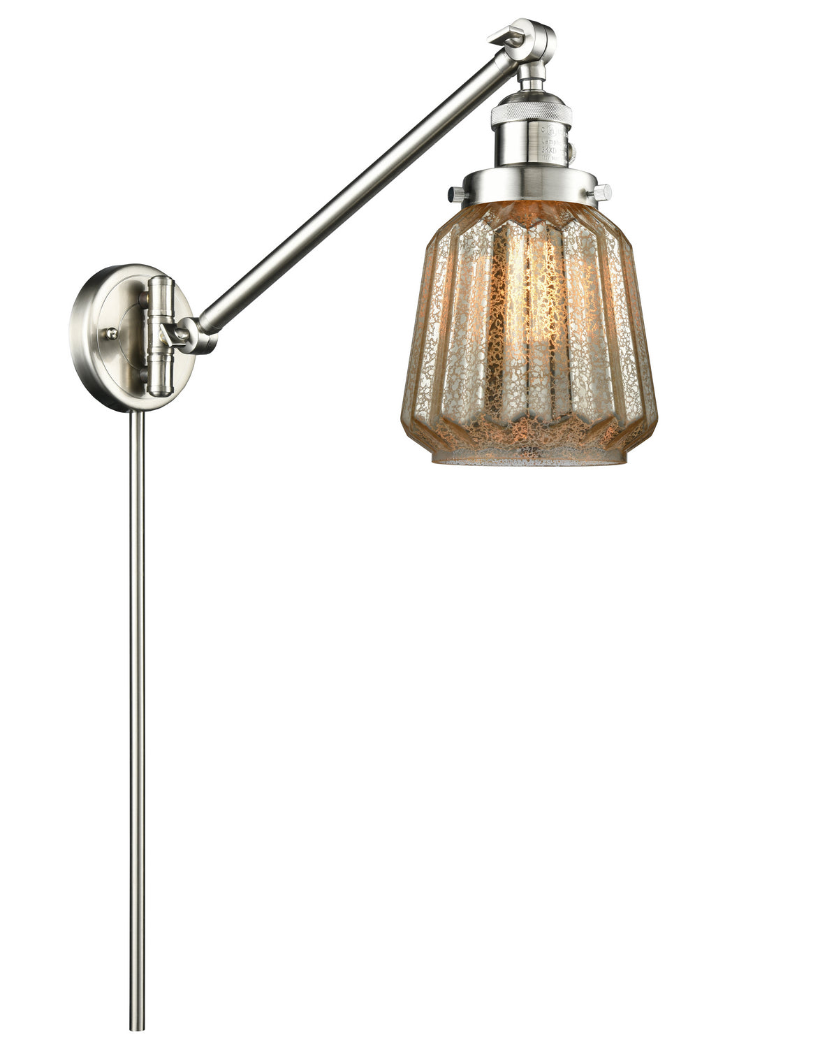 Innovations - 237-SN-G146 - One Light Swing Arm - Franklin Restoration - Brushed Satin Nickel